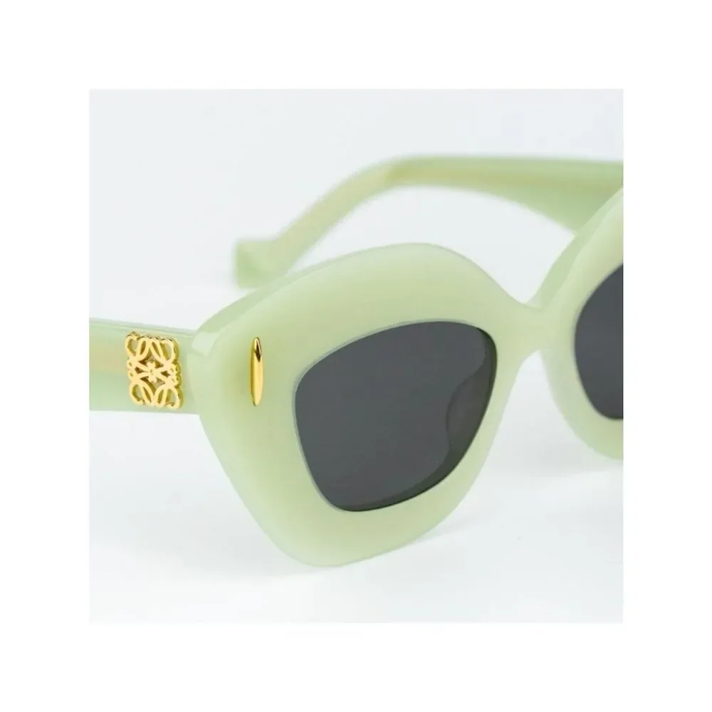 Loewe Women Sunglasses Green Grey Cat Eye LW40127I ANAGRAM 95A NEW AUTHENTIC
